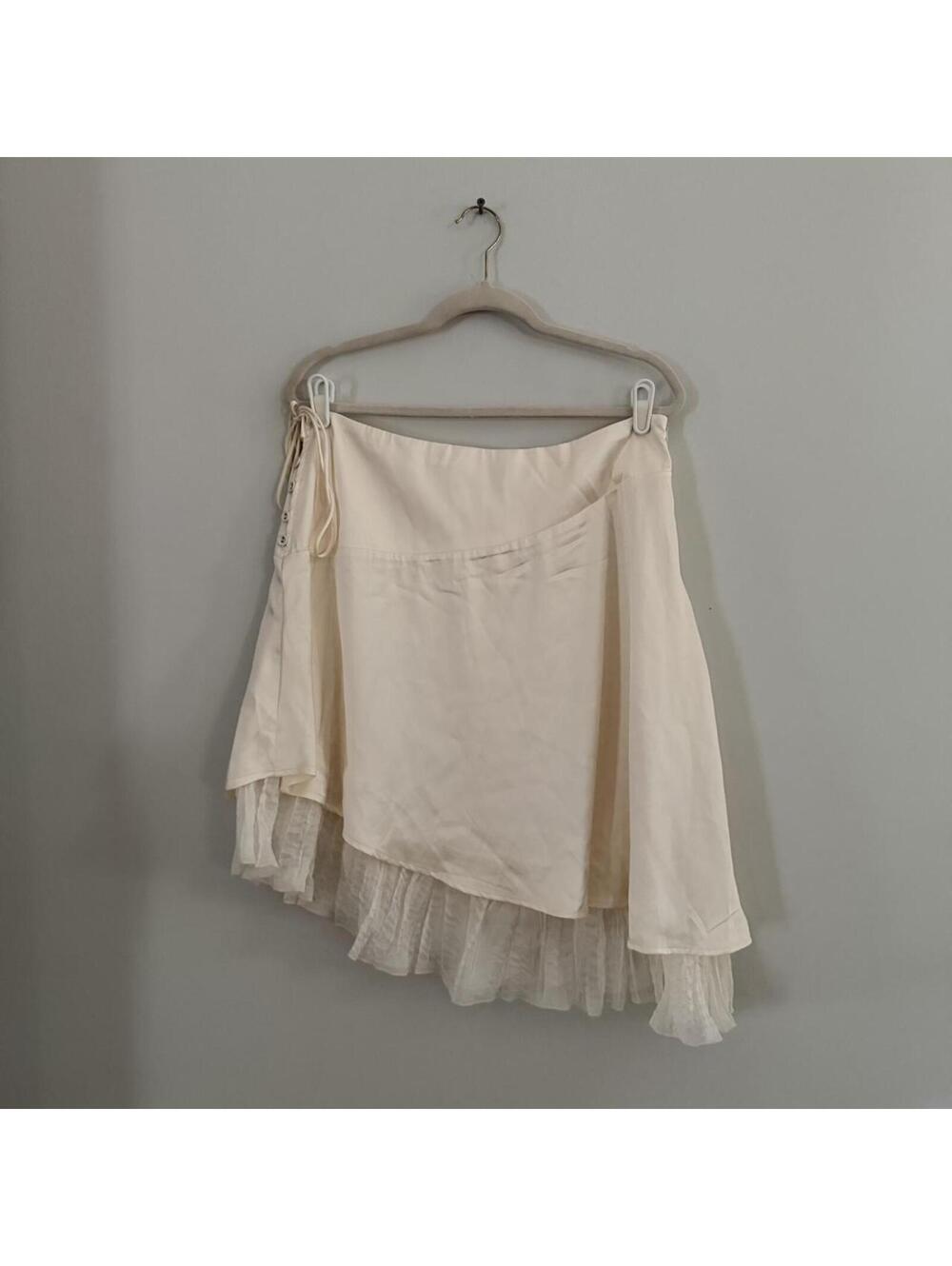 SOLD Princess Polly Rosemead Satin Midi Skirt Cream - Picture 6 of 6
